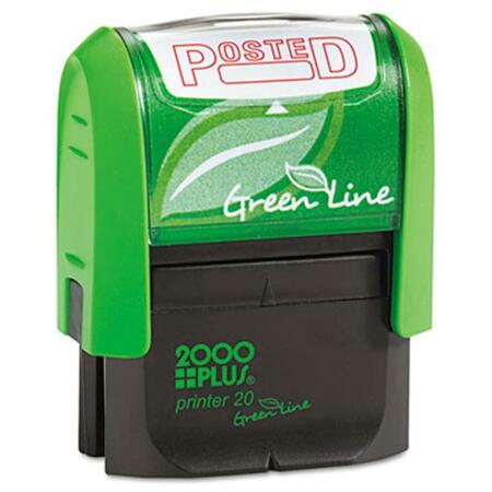 CONSOLIDATED STAMP MFG 2000 PLUS Green Line Message Stamp- Posted- 1.5 x .56- Red 35351